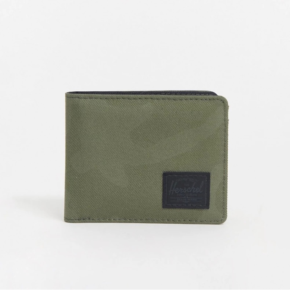 Herschel Supply Co Roy Coin RFID billfold wallet In olive camo